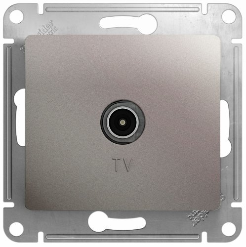 Розетка TV Коннектор без рамки Systeme Electric Glossa 1-м. платина картинка